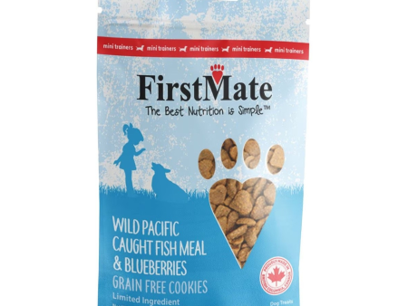 FirstMate Wild Pacific Caught Fish Meal & Blueberry Mini Trainers Dog Treats, 8 oz Online now