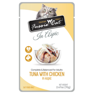 Fussie Cat Premium Tuna with Chicken Formula in Aspic Wet Cat, 2.47-oz Pouch on Sale