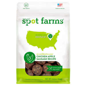 Spot Farms Chicken Apple Sausage Recipe Dog Treats 12.5 oz Bag For Sale