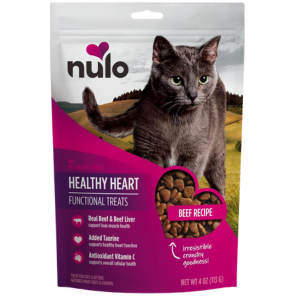 Nulo Functional Grain-Free Healthy Heart Beef Cat treats, 4 oz Supply