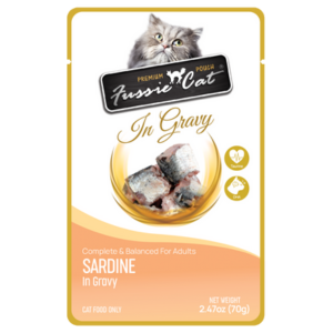 Fussie Cat Premium Sardine in Gravy Wet Cat, 2.47-oz Pouch Discount