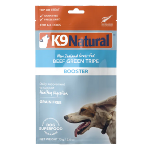 K9 Natural Dog Freeze-Dried Booster Beef Green Tripe Dog Food 8.8 oz For Sale