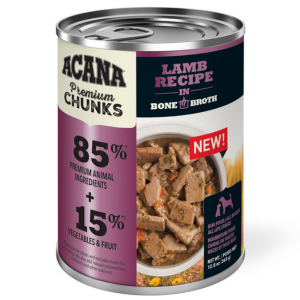 Acana Premium Chunks Lamb Recipe in Bone Broth Canned Dog Food, 12.8-oz Discount