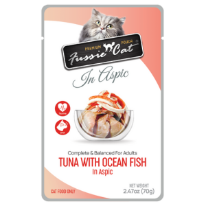 Fussie Cat Premium Tuna with Ocean Fish Formula in Aspic Wet Cat, 2.47-oz Pouch Supply