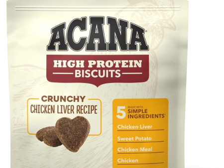 Acana High-Protein Biscuits Grain-Free Chicken Liver Recipe Med Large Breed Dog Treats, 9-oz bag on Sale