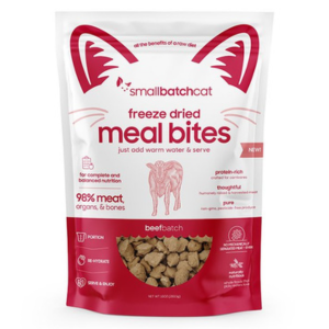 Small Batch Freeze Dried Beef Bites Meal Cat Food 10 oz Online Sale