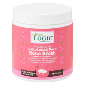 Nature s Logic Dehydrated Pork Bone Broth Dog & Cat Food Topper, 6-oz tub Online now