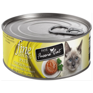 Fussie Cat Fine Dining Pate Chicken with Lamb Entree in Gravy Wet Cat Food, 2.82-oz Cheap